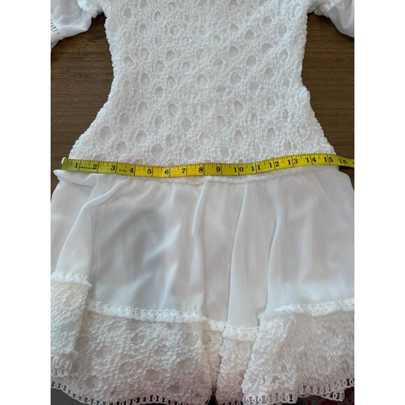 Women's Venus White Tiered Dress,  size 8 - Picture 12 of 16